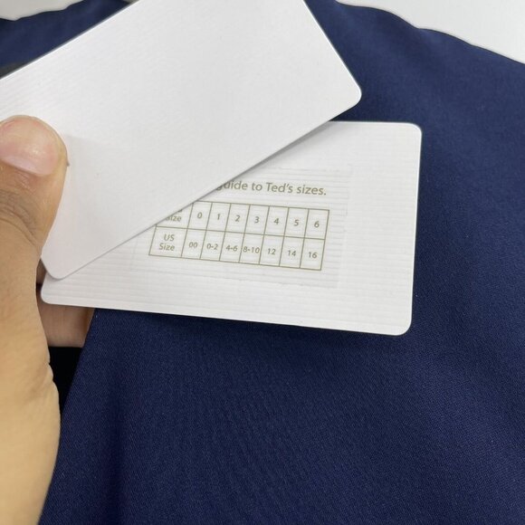 Ted Baker Flan Belted Long Sleeve Utility Jumpsuit in Navy -SZ 3 US 8 - Picture 5 of 7